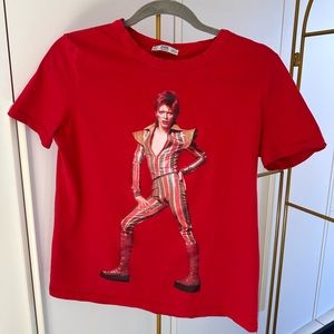 Zara David Bowie / Ziggy Stardust graphic T-shirt size S